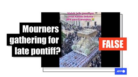 Video shows Holy Week procession, not Catholics honouring Pope Francis
