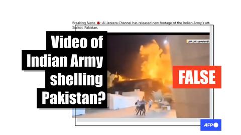Gaza war footage falsely linked to Kashmir attack
