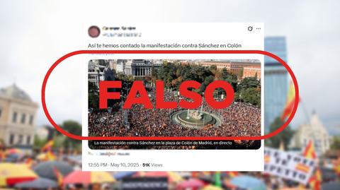 Não é a manifestação em Madrid para exigir a demissão do presidente Pedro Sánchez, é uma fotografia de 2023