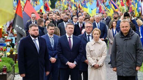 Kaja Callas and EU foreign ministers visit Lviv
